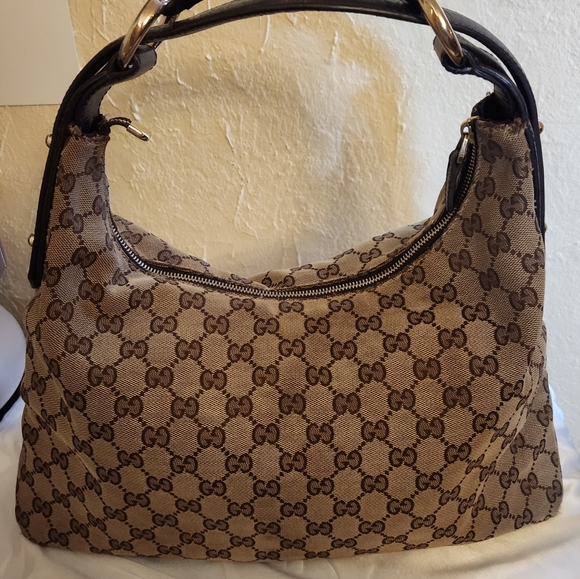 Gucci Horsebit Medium Canvas Hobo - Picture 3 of 12